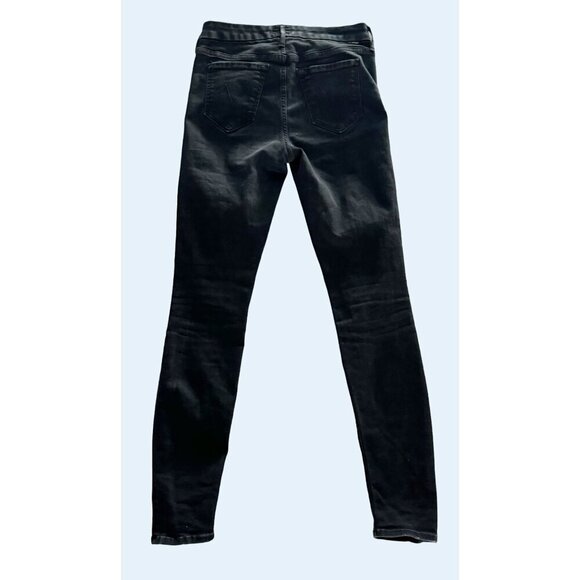 MOTHER Denim The Looker Skinny Hi Rise Jean Faded Black Size  25 - Picture 6 of 8